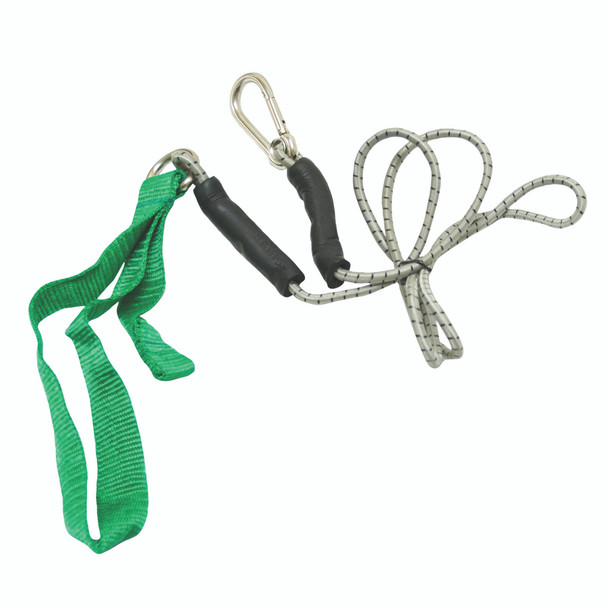 CanDo exercise bungee cord with attachments, 4', Green - medium