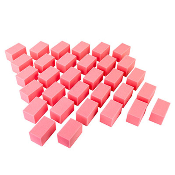 CanDo Hand Therapy Blocks, Pink (Soft), Pack of 32, Case of 5