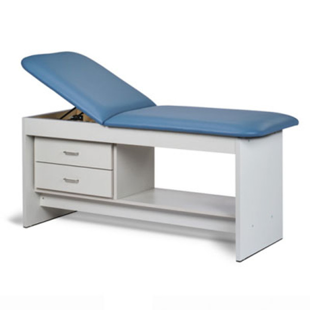 Clinton, Panel Leg Series, Treatment Table with Shelf and Drawers, 72" x 27" x 31"