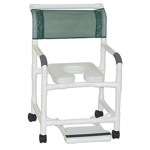 MJM International, deluxe shower chair (22"), twin casters (3")