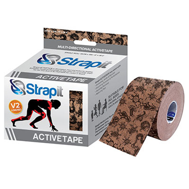 Strapit ACTIVETAPE V2 with Memory Fabric, 4 in x 5.5 yds, Pattern