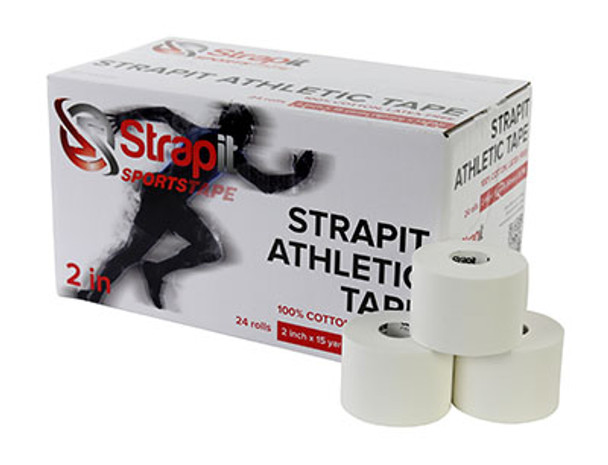 Strapit Athletic Tape, 2" (50 mm) Roll, Box of 24