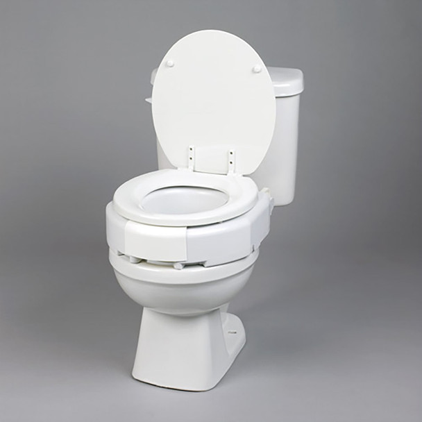 Secure Bolt Hinged Elevated Toilet Seat, Elongated