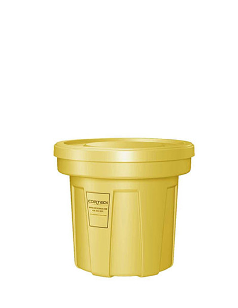 Food Grade Receptacle w/Lid, Yellow, 20 gal