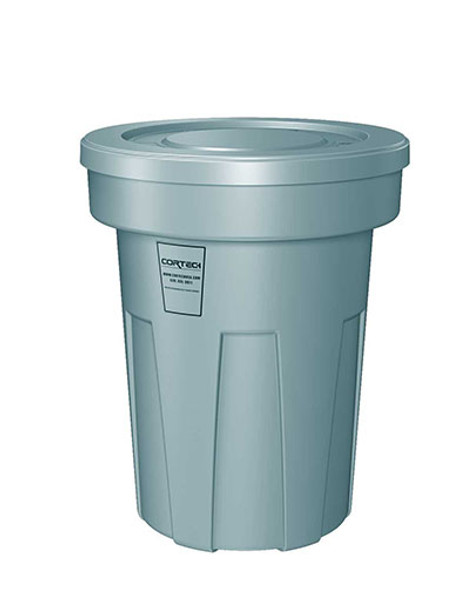 Flame Retardant Receptacle w/Lid, Blue, 45 gal