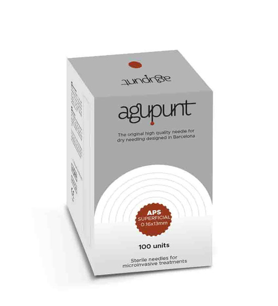 APS Superficial Dry Needle, 0.16 x 13 mm, Brown tip, Box of 100