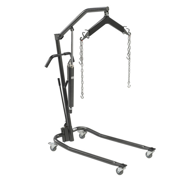 Drive, Hydraulic Patient Lift, 6 Point Cradle, 3" Casters, Silver Vein
