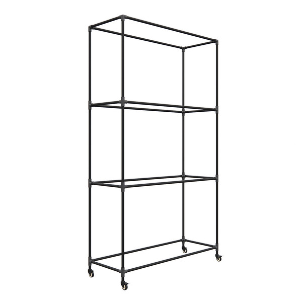 Metal Stability Ball Storage Rack, 8 Ball Rack w/Casters, Black