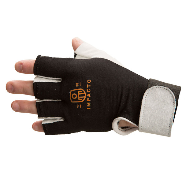 Impacto Anti-Vibration Air Glove, Nylon Lycra with Pearl Leather, Half Finger, Medium Impacto Anti-Vibration Air Glove, Nylon Lycra with Pearl Leather, Half Finger, Medium