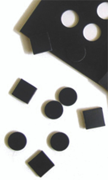 Dycem non-slip self-adhesive feet (5/8" diameter) 12 each, black