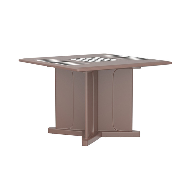 Endurance Table 42" Square X-Base Flame Retardant Game Top, Burgundy