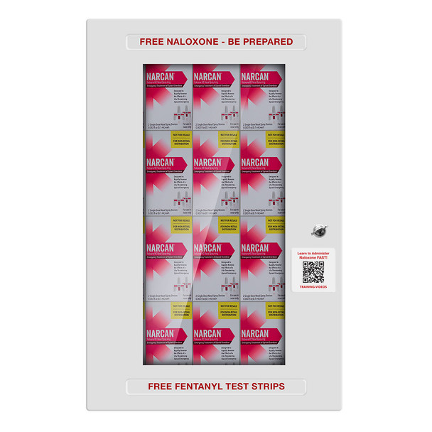 Combo Naloxone/Test Strips, Holds up to 20 Full Boxes of Narcan (New OTC Box)