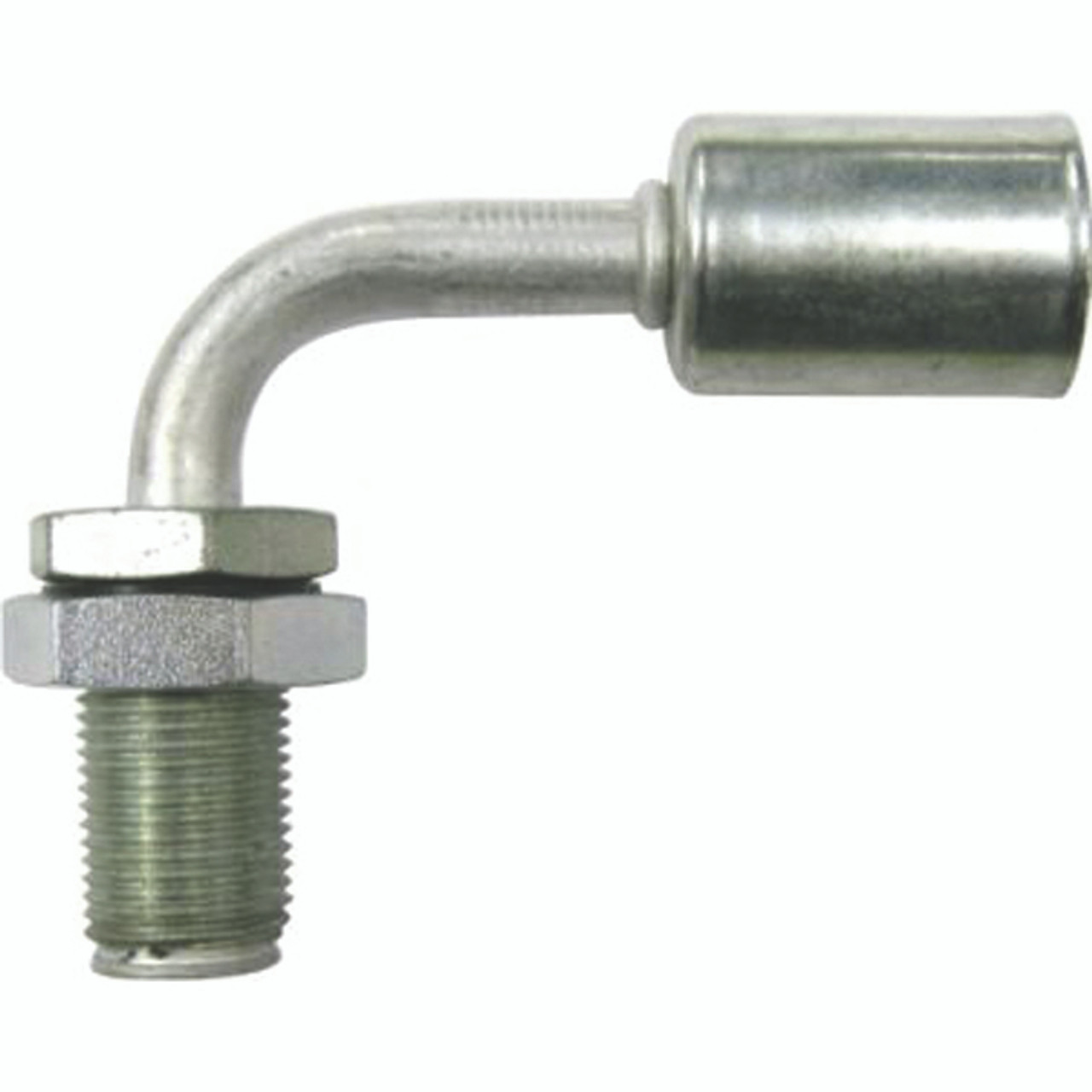 Bulkhead Beadlock Male Fitting - 90 degree NO 8 Hose Fitting