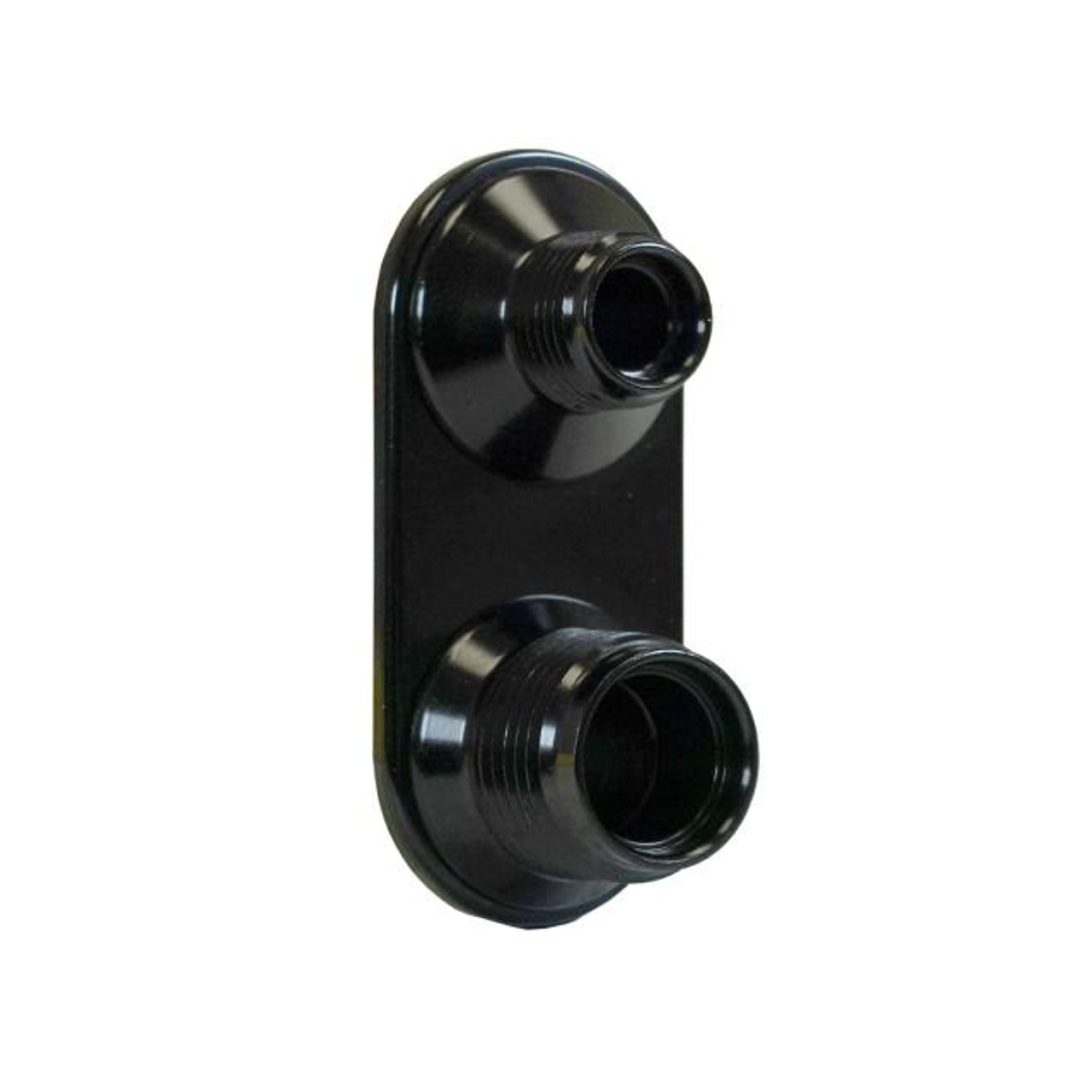 Streamline Black Anodized Aluminum 2-Way Bulkhead Plate for