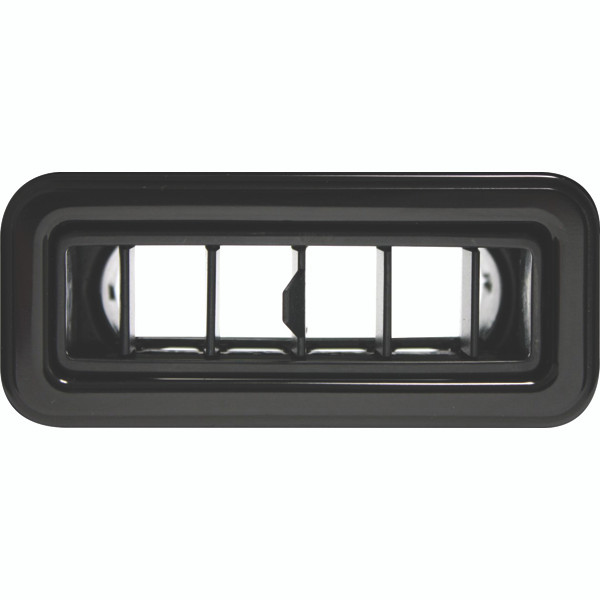 ProLine Streamline Louver, Black with Black Anodized Trim - 4-Inch