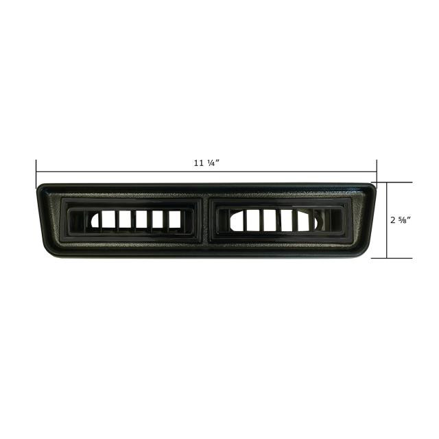 Under Dash Slimline Dual Black Louver Bezel Kit - Vintage Air