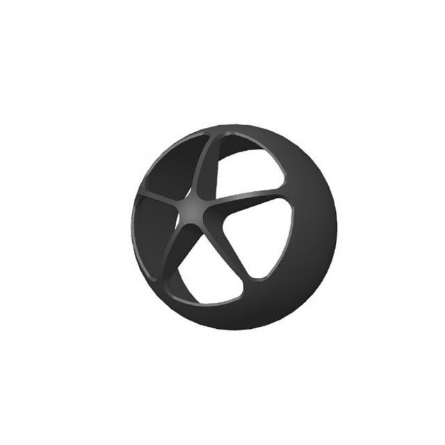 Penta Astro Vent Louver Ball, Black Anodized Finish - Vintage Air