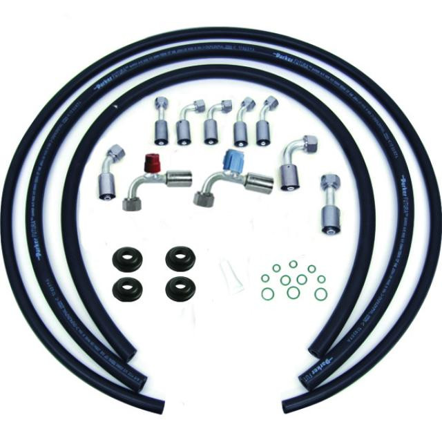 Beadlock 10-Fitting Refrigerant Hose Kit without Drier for 134a