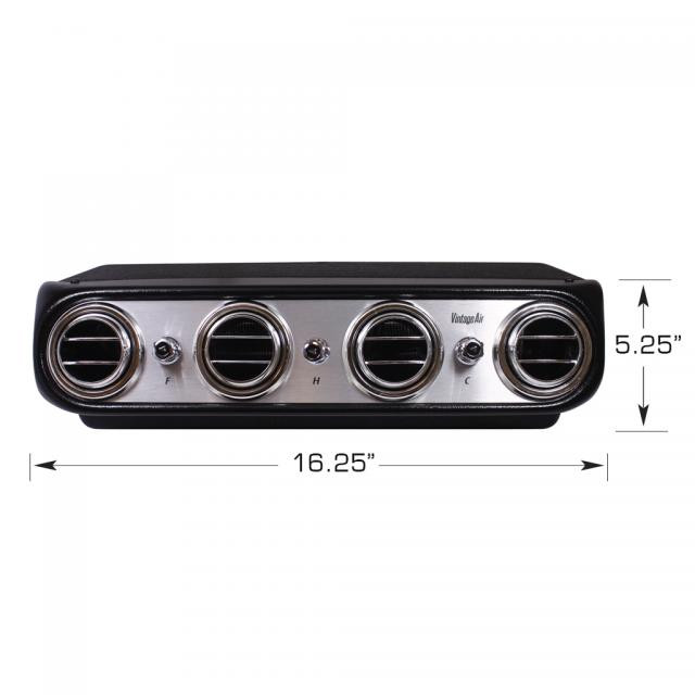 Heritage Under Dash System, Heat Cool, Brushed Aluminum