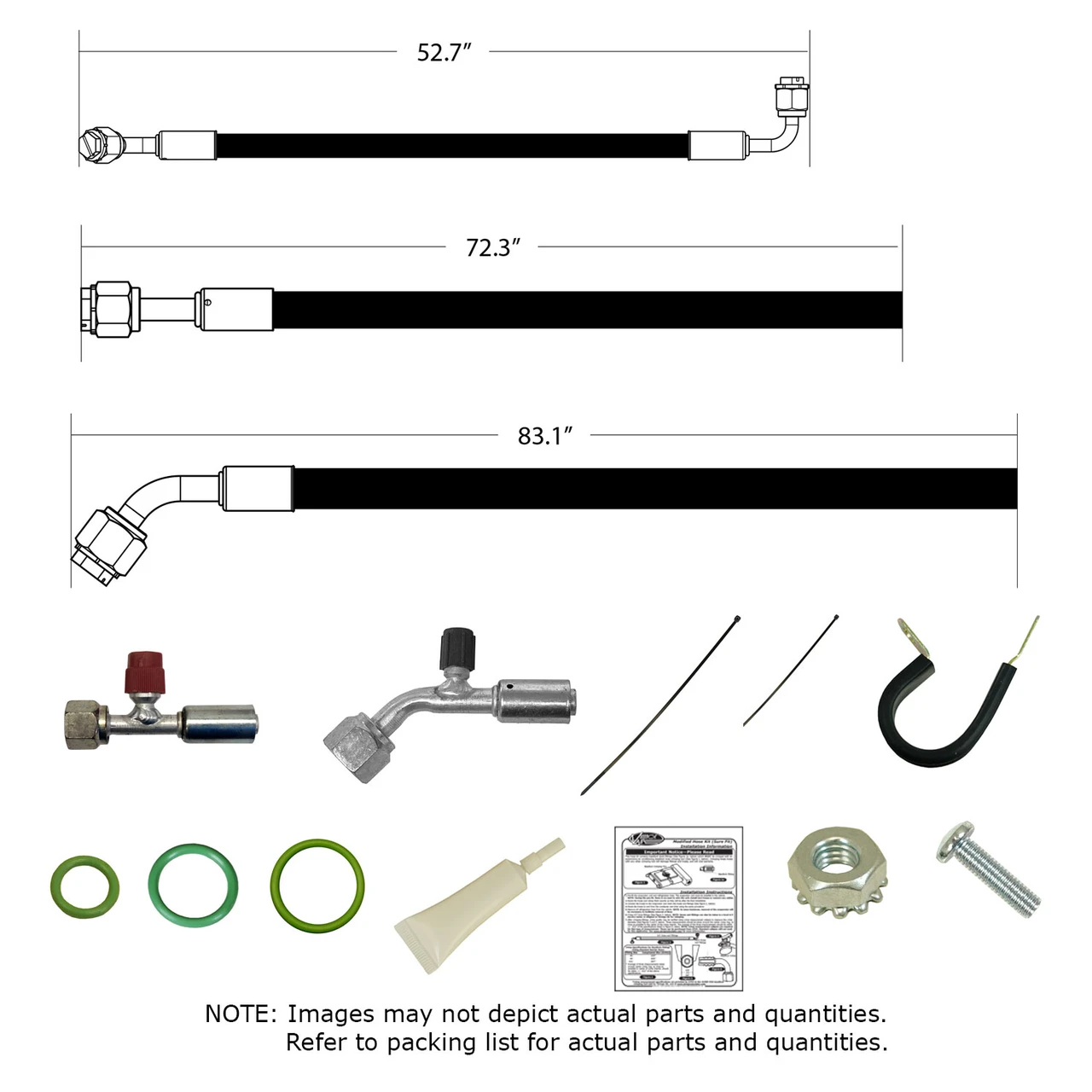1967-72 Chevrolet Pickup SureFit™ Reduced Barrier Standard Hose Kit