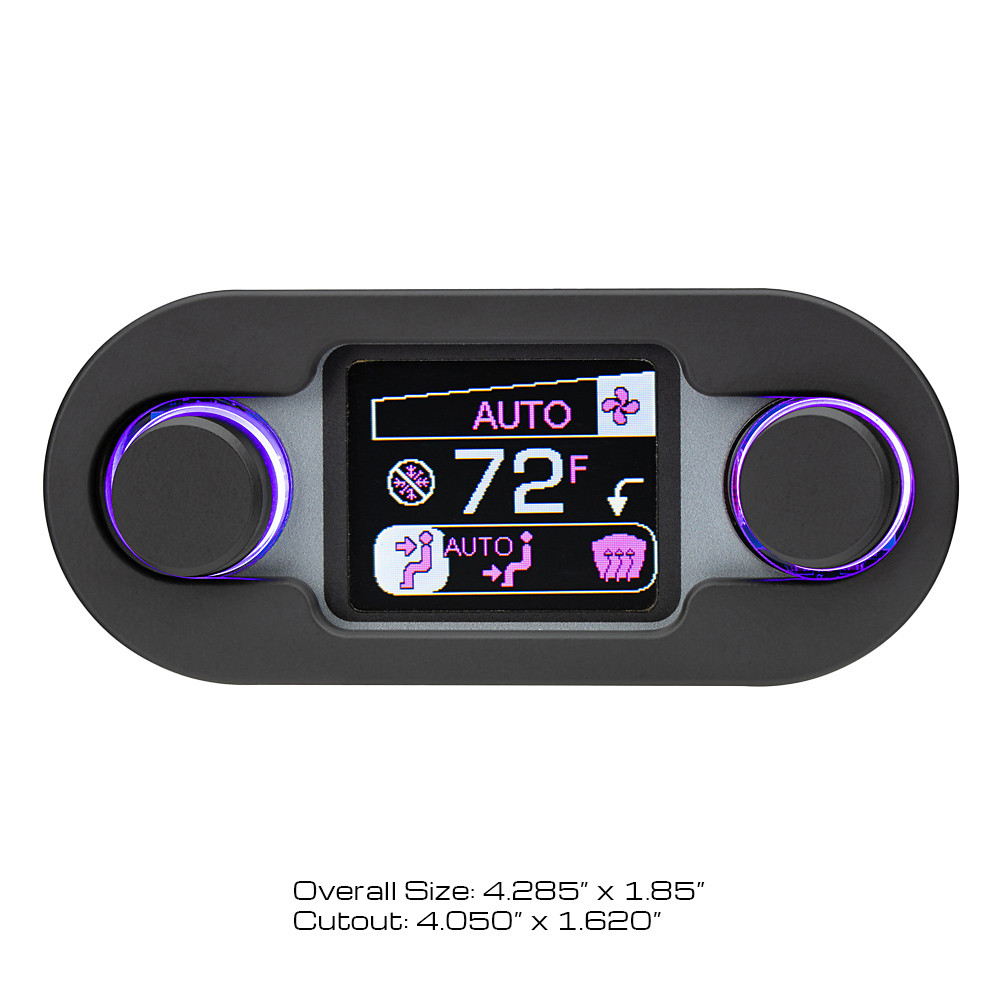 Dakota Digital HDX/RDX Automatic Climate Control - Chrome/Black Alloy