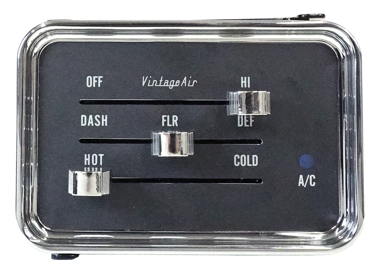 ProLine Recessed 3-Lever Chrome Control Panel Kit - Vintage Air