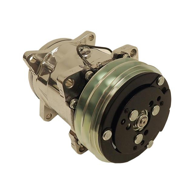 508 Rear Exit Compressor with Double V-Groove Pulley and Polished