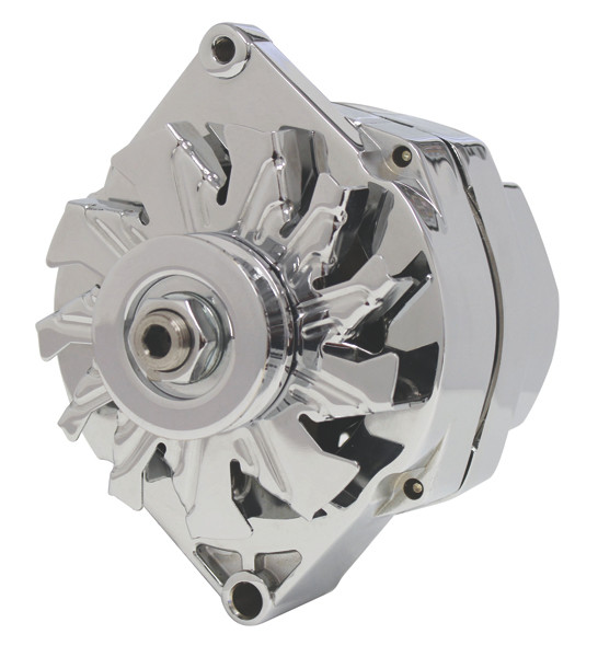 150 Amp Chrome Alternator – 1 Or 3 Wire – Fits GM Chevy 10SI/10DN/12SI 1965-1985