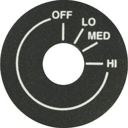 Blower Speed Decal for Rotary Controls - Vintage Air