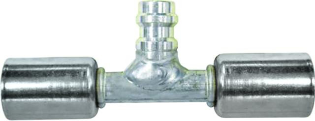 Vintage Air #10 Beadlock O-Ring Fitting With R134a Service Port – 90° Angle W/ Port 4 thumbnail image
