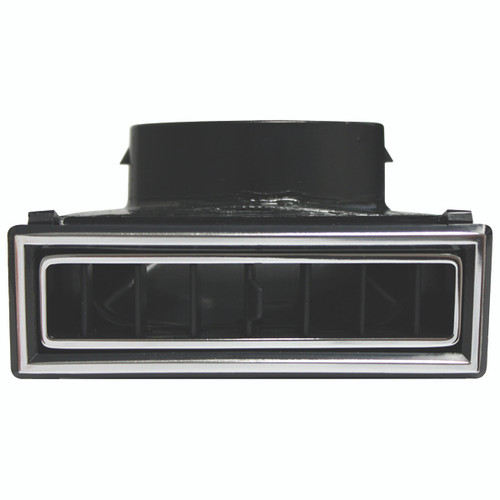 Large 90-Degree Through Dash Louver  Black w/ Chrome Accents