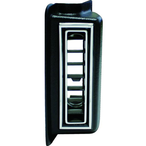 Left Kick Panel Louver for 3-Inch Hose  Black with Chrome Accents
