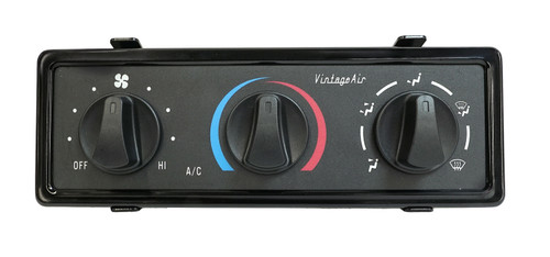 Big 3-Knob Universal Rectangular Control Panel Kit - Black Anodized