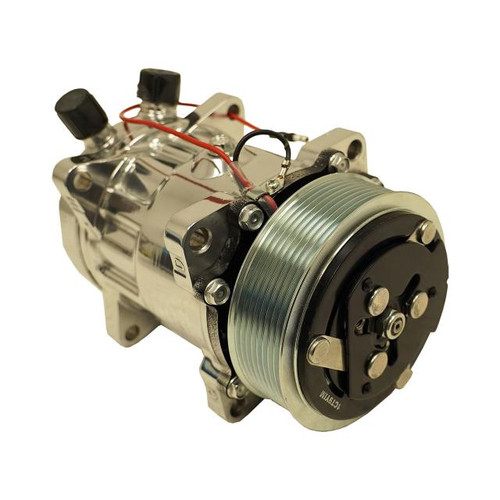 ベース K&R groove compressor Sanden SD 709 Compressor 8-Groove serpentine pulley Polished