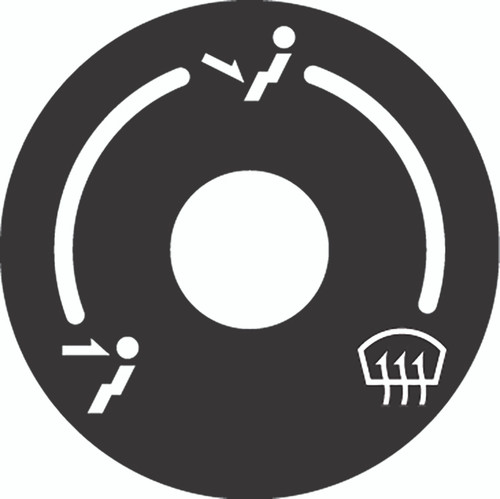 1976-86 Jeep CJ Control Panel Mode Replacement Decal