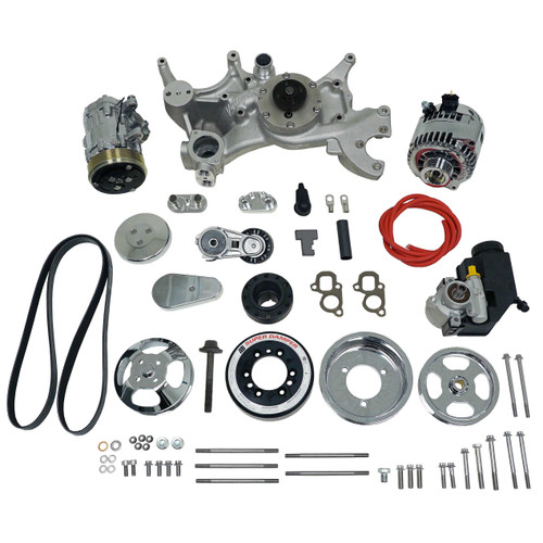Front Runner™ Drive System GM LT1 Dry-Sump Polished/Chrome with Power Steering