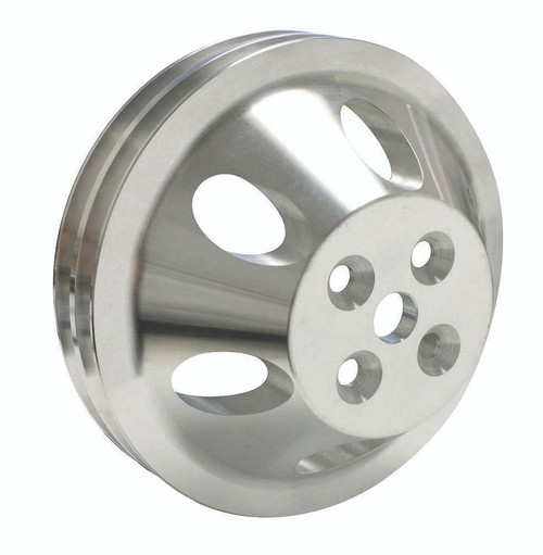 ProLine Water Pump Machined Aluminum Pulley Double Groove - Small Block Chevy