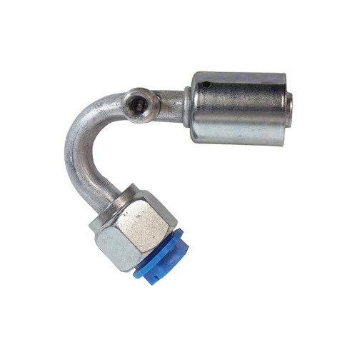 Beadlock O-Ring Fitting with 134a Service Port NO 10 Reduced Barrier Hose Fitting - 135 degree with Left-Hand Port