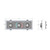 Big 3-Knob Universal Rectangular Control Panel Kit - Polished