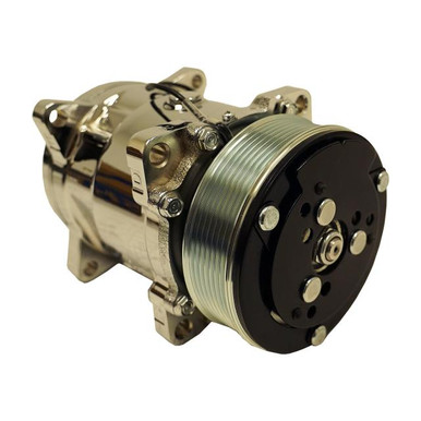 Sanden SD 508 Rear Exit Compressor 7-Groove serpentine pulley Rear