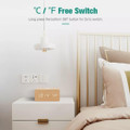 Wooden Digital Alarm Clock with Wireless Phone Charging Pad