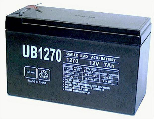 Power-Sonic UB1270 12V 7AH Sealed Lead Acid (SLA) Replacement Battery For Verizon FIOS 5 thumbnail image