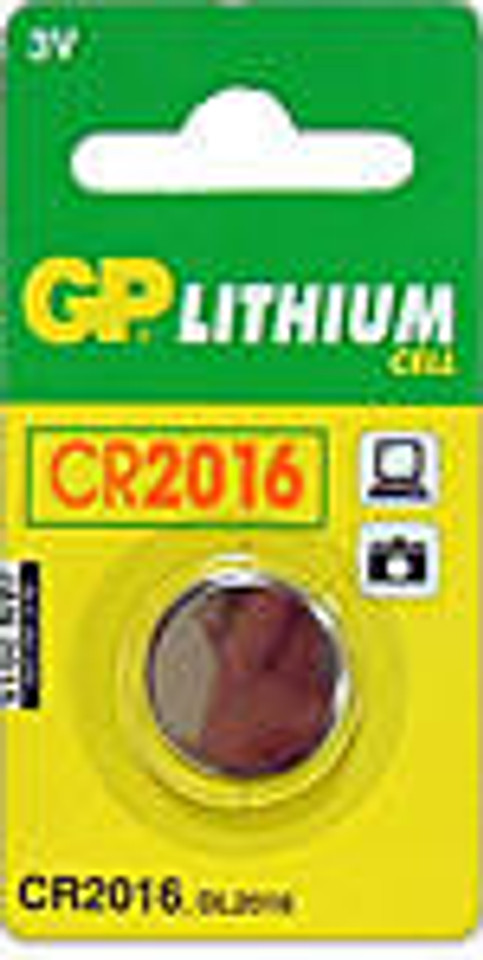 WATCH BUTTON CELL CR2016 - 3V lithium button cell, 80mAh BB-000429