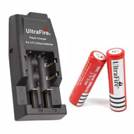 Ultrafire 18650 Battery Charger with 4pcs 3.7V 18650 3000mAh Li-Ion Rechargeable Batteries