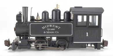 Midwest Quarry & Mining Narrow Gauge 0-4-0 Side Tank Porter. - RLD