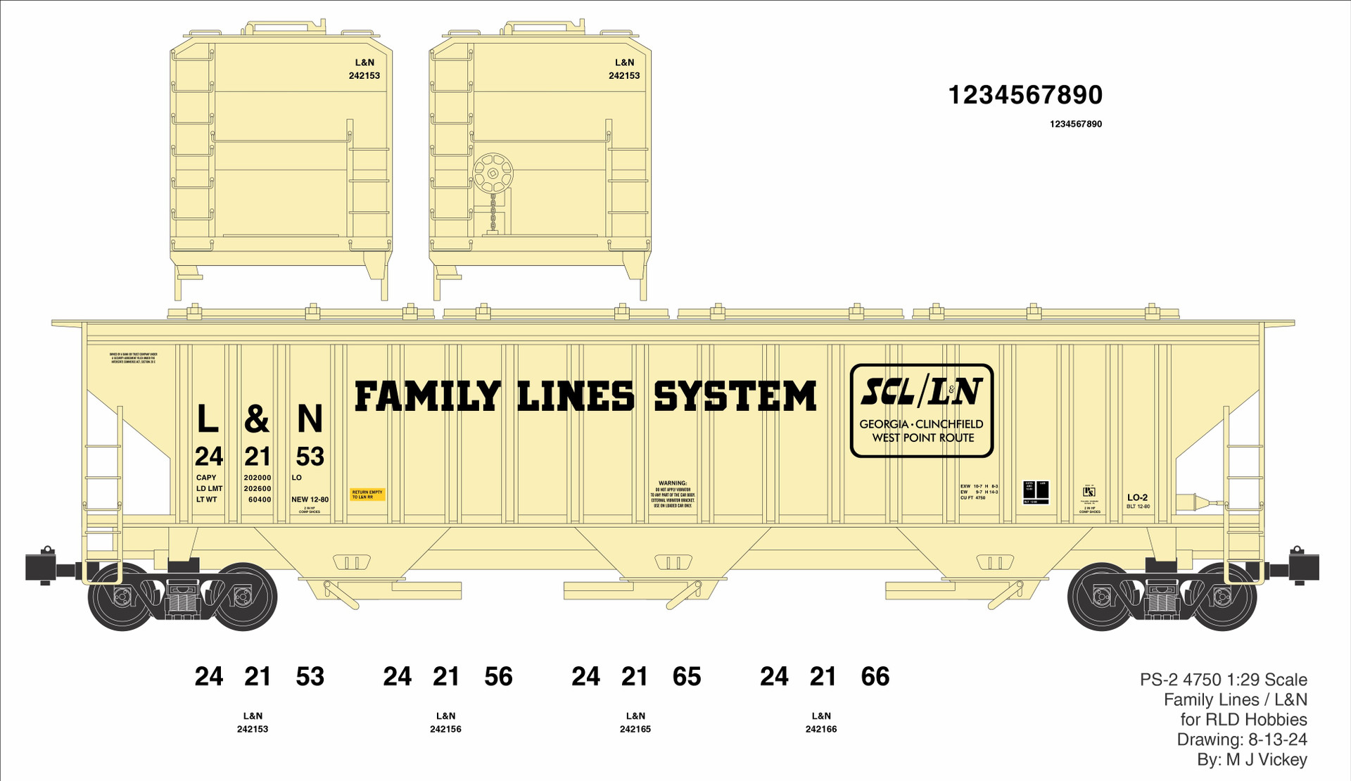 AML 3-Bay Covered Hopper