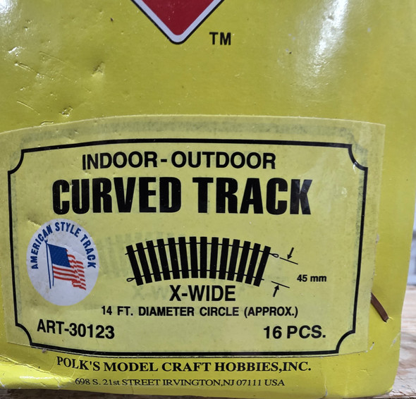 Aristo Craft US Style Ties 14' BRASS CURVE TRACK NIB