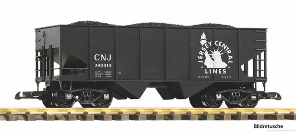 Piko 38989 CNJ Rib-Side Hopper Car w/Coal Load (G-Scale)