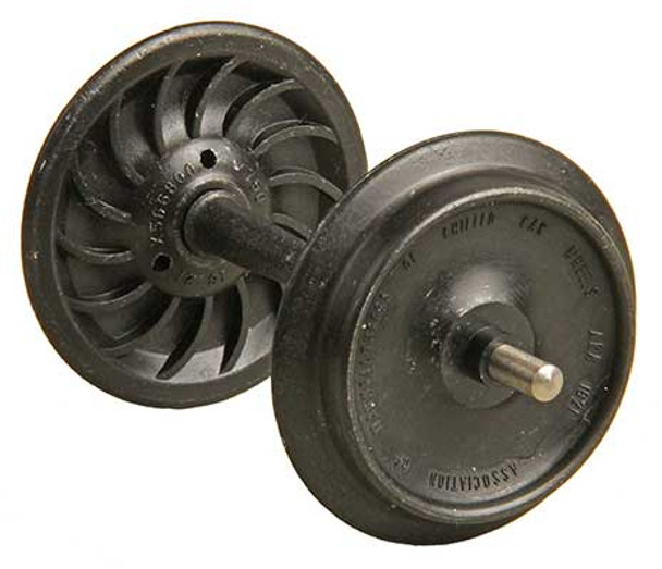 Black Ribbed Wheelsets (2 axles)