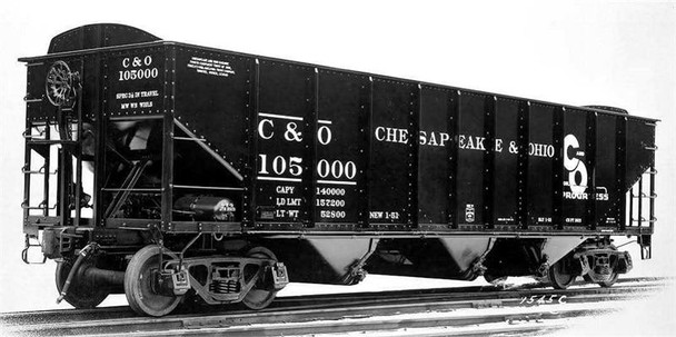 C&O 3-Bay Hopper w/ End Scatter Shields #105369 1:32